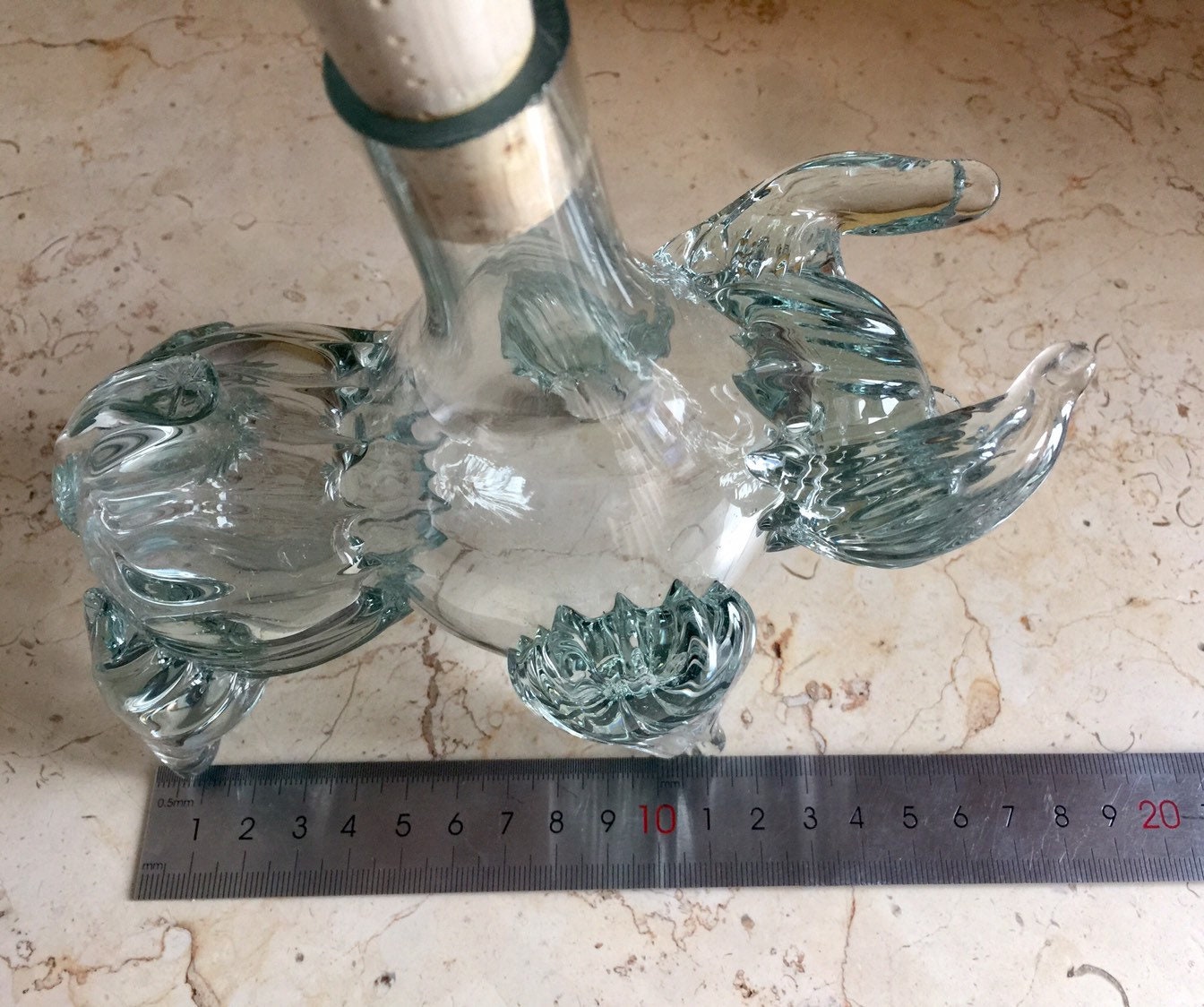 Bull Carafe Soviet Glass Small Carafe, Art Glass Bottle for  Cognac/liquor/whiskey, Vintage Home Decor, Clear ,vintage Gift 