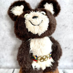 Mishka 1980 Raro brinquedo de urso de pelúcia soviético vintage Jogos Olímpicos de Moscou 1980 Boneca de pelúcia Presente infantil Decoração de quarto infantil imagem 8
