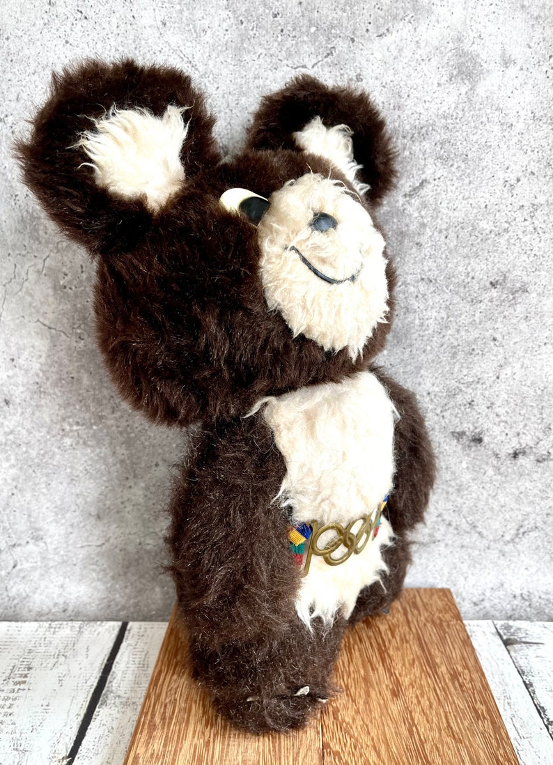 Mishka 1980 Raro brinquedo de urso de pelúcia soviético vintage Jogos Olímpicos de Moscou 1980 Boneca de pelúcia Presente infantil Decoração de quarto infantil imagem 10