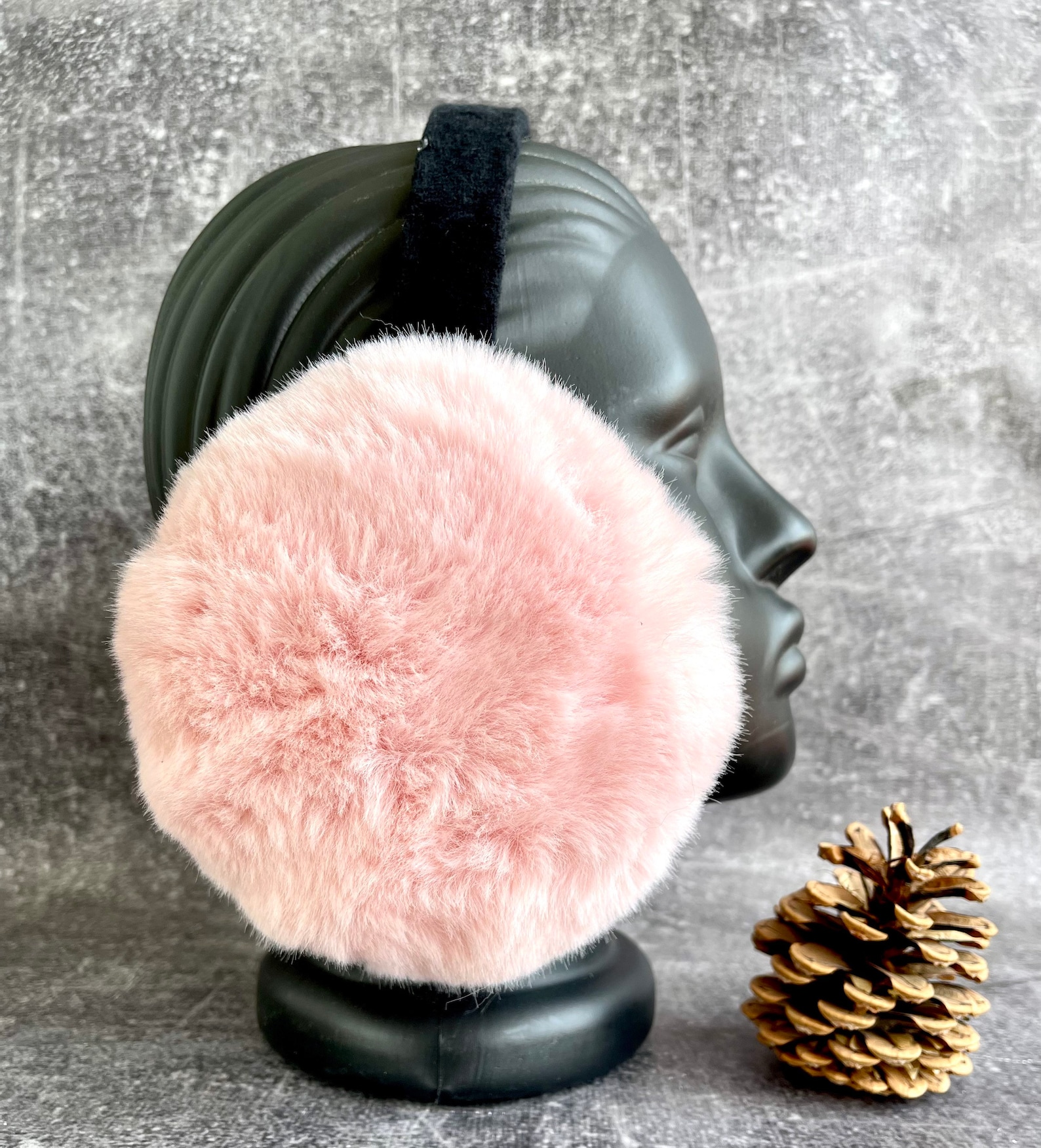 Pink Faux Fur Earmuffs Foldable Warm Flappy Fur Earmuffs Etsy