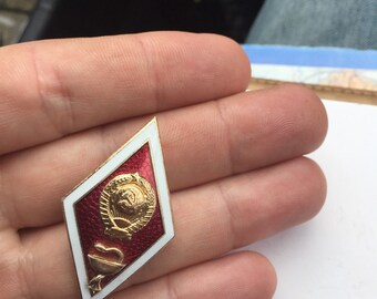 Badge Soviétique Rare - Prix D'excellence En Santé 1940, Bronze Et émail, Collector !