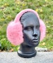 Pink  Earmuffs -Rabbit Fur-Warm- Natural Fur Earmuffs -  Ear Warmers -Handcrafted -Gift for her 