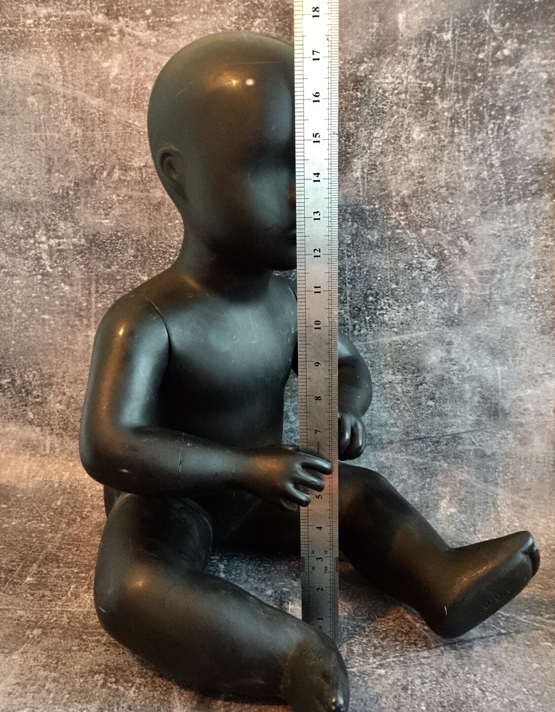 Baby Mannequin Vintage Child Figure Plastic Black Etsy