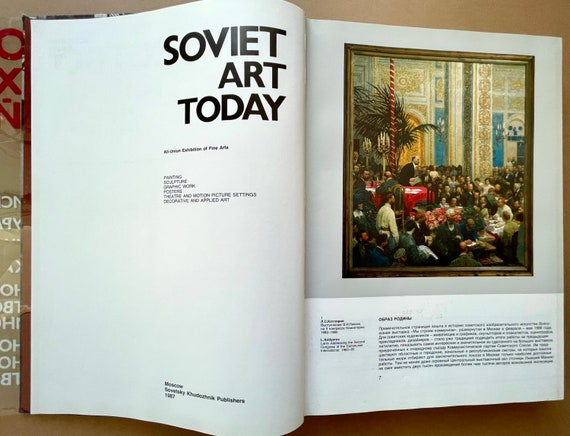 1987 Soviet Art Today - Vintage Photo Album Book, Graphics, Fine