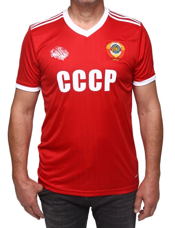 Soccer Jersey Vintage Football Red Toned Soviet National Team 