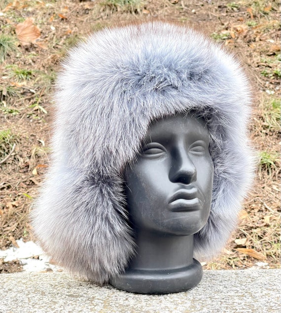 Women Fur Hat Russian Winter Polar Fox 