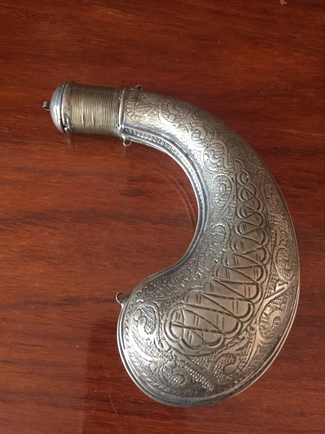 Gunpowder Horn Antique Vintage Gun Powder Holder Etsy