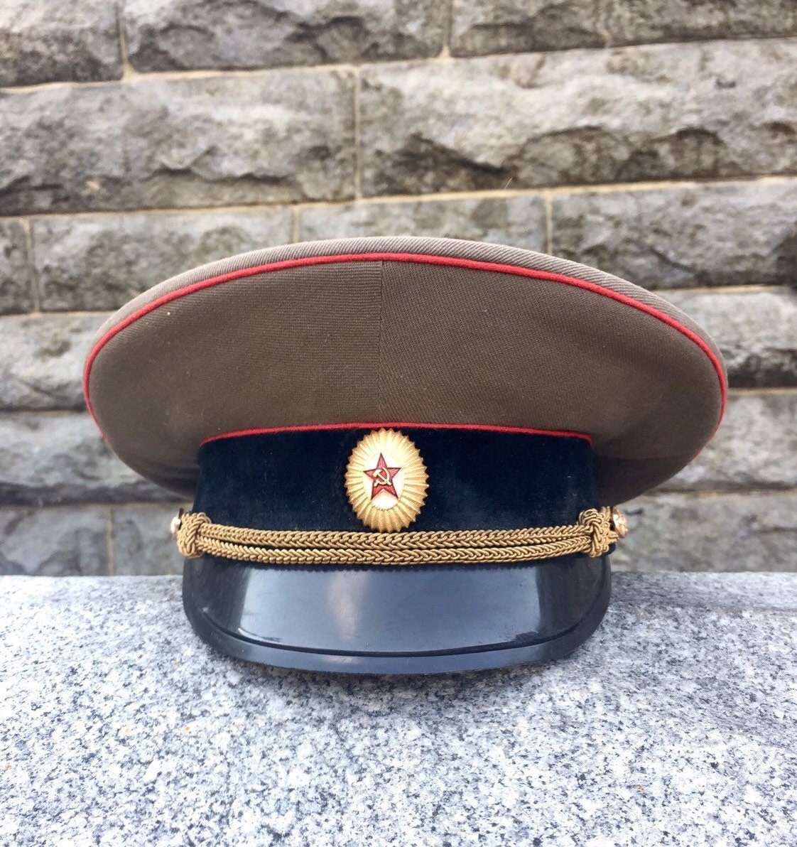 NEW ORIGINAL NAVY Sailor Cap Russian Soviet Red Army USSR Hat BESKOZYRKA Size 59
