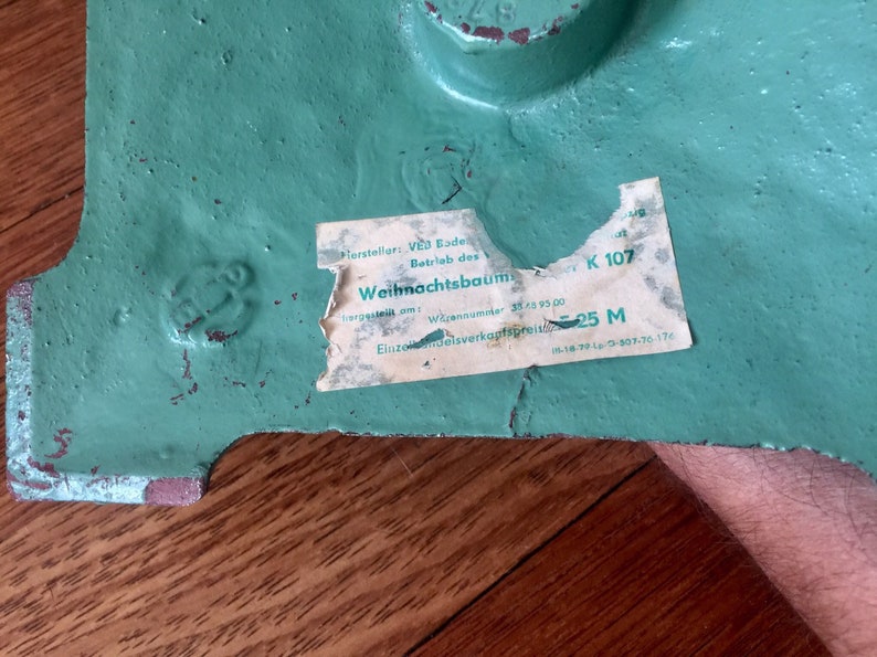 Green Vintage Christmas Tree Stand Metal Tree HolderStand Etsy