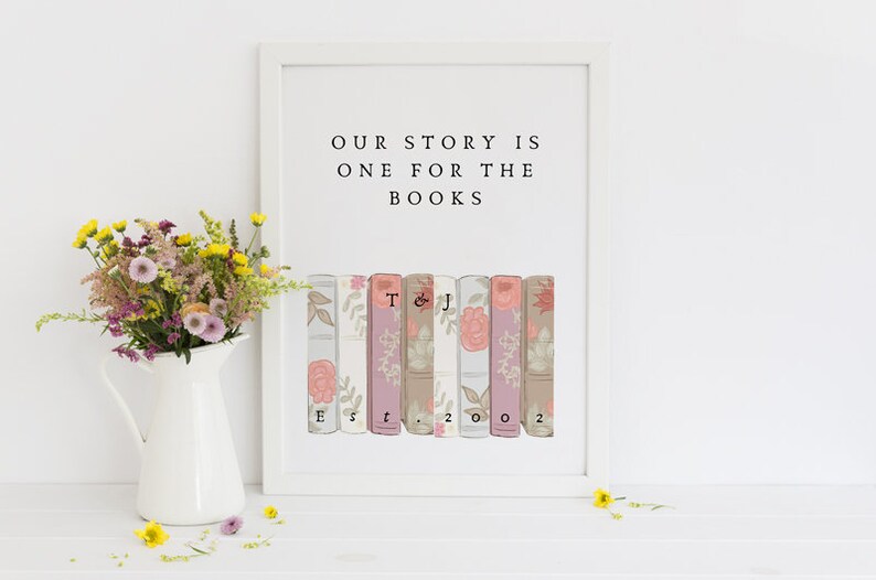 Customized book print romantic gift valentine's day image 4