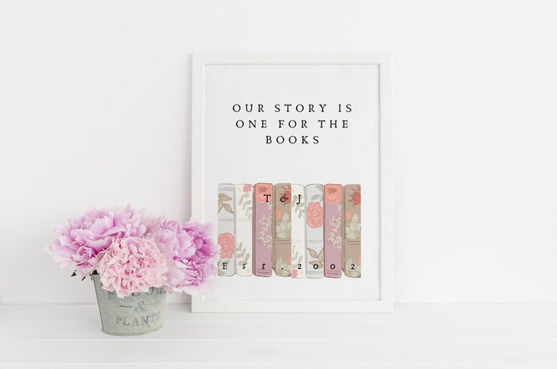 Customized book print romantic gift valentine's day image 2