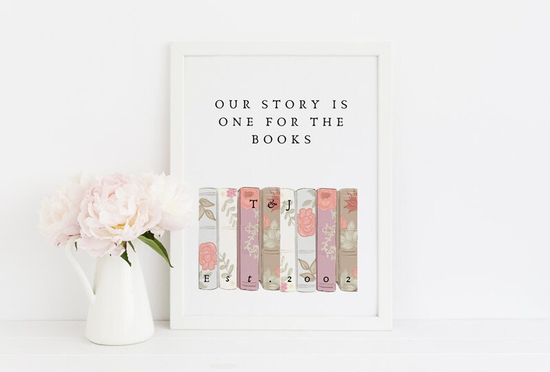 Customized book print romantic gift valentine's day image 3