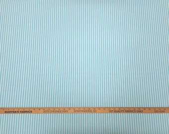 Covington NEW WOVEN TURQUOISE Teal Blue Stripe Designer Drapery Uph Fabric
