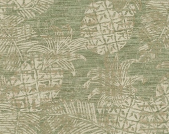 PRIVATE ISLAND VERDE Tommy Bahama 100% Polyester Pineapple Jacquard Woven Drapery Upholstery Fabric