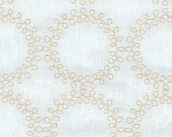 Ready to Roll EMB Twine Waverly Cotton Polyester Blend Embroidered Drapery Upholstery Fabric