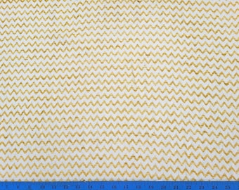 P Kaufmann CASEY YOLK Yellow White Designer Chevron Drapery Upholstery Fabric