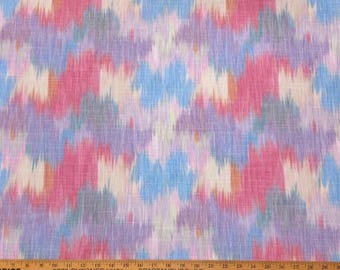 P Kaufmann LIVELY SORBET Pink Blue Purple Watercolor Designer Drapery Uph Fabric