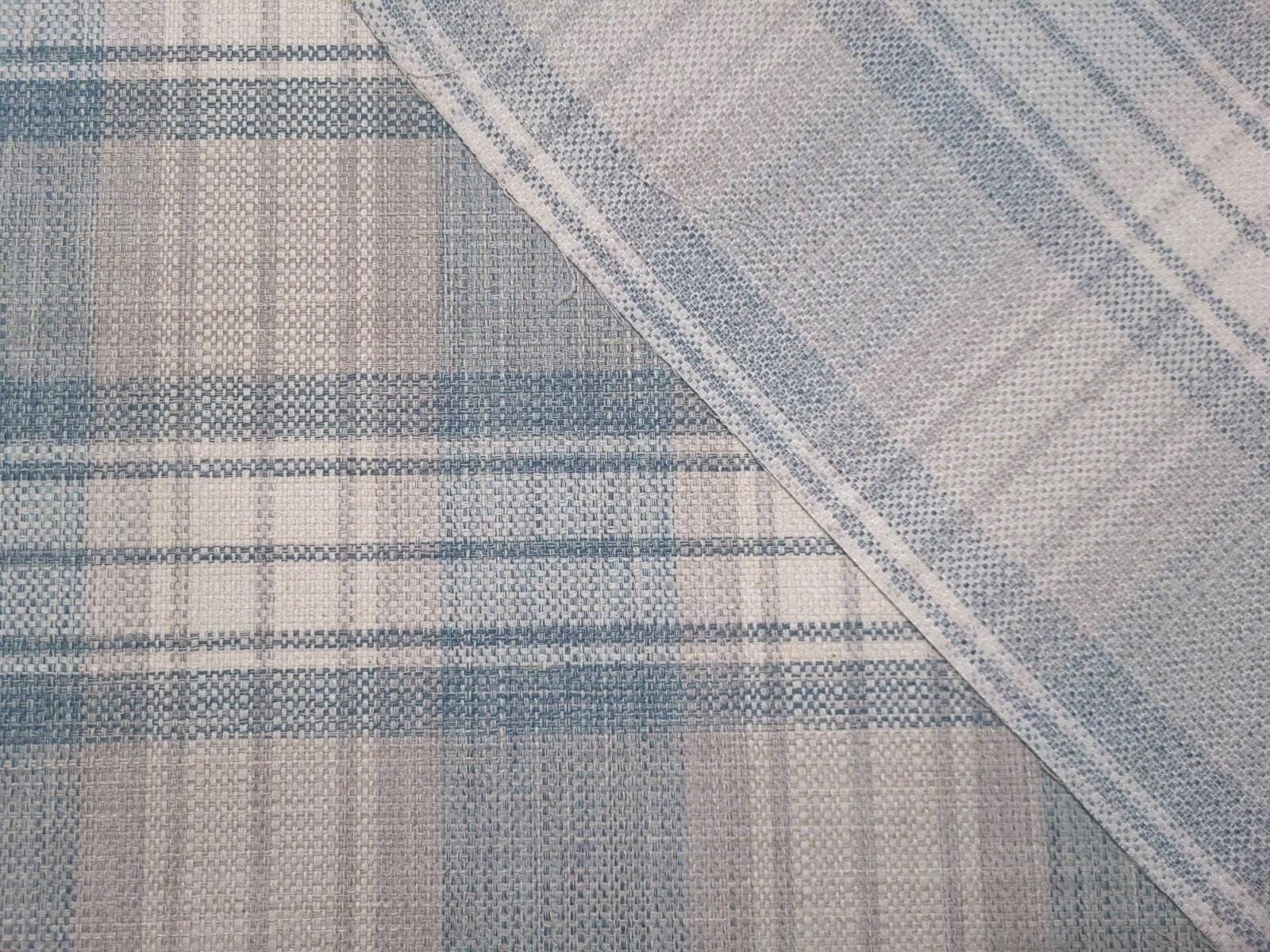 P Kaufmann KINTYRE GLACIER Blue Gray Woven Plaid Designer Drapery Uph Fabric, image size:1600x1200