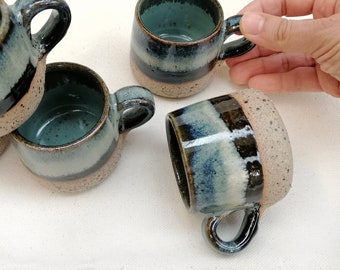 Handgemachte Espressotasse, Keramik Steinzeug Tasse, Sake Tasse