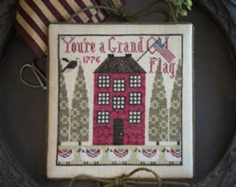 Machine à coudre Sampler Boîte Housse en croissant cross stitch chart J