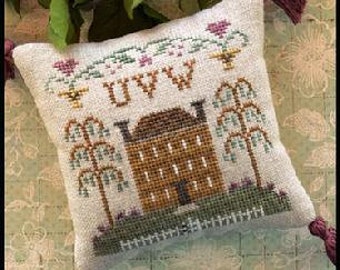 Machine à coudre Sampler Boîte Housse en croissant cross stitch chart J