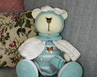 Exclusive crocheted Bear /Christmas/Birthday/baby gift/ stuffed animal / cute handmade toy for kids