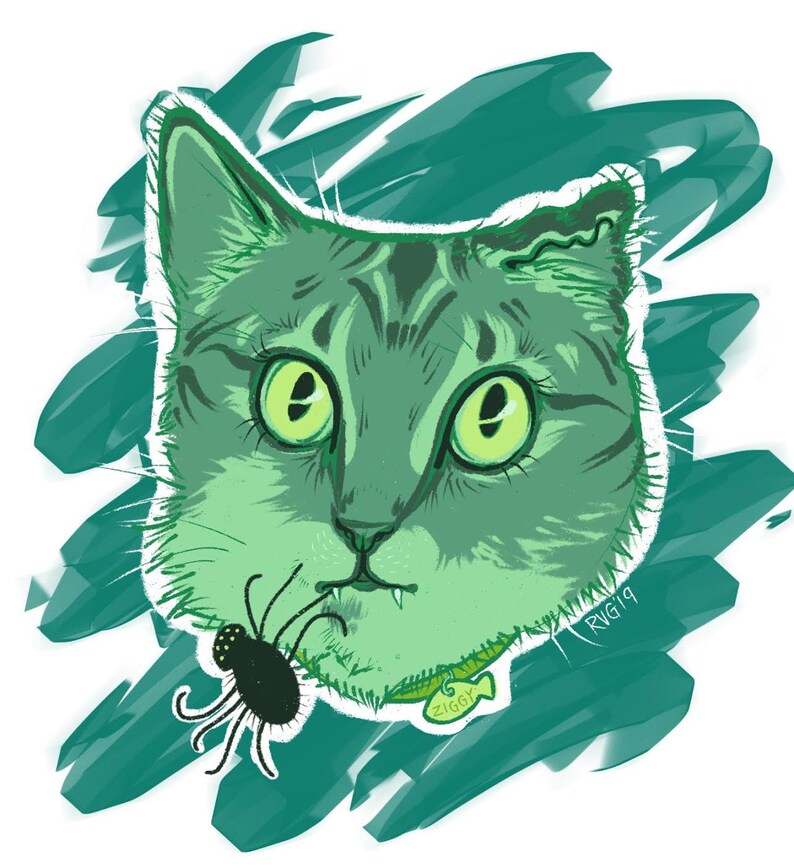 Custom Digital Portrait original artwork based on your pet/'s photo!