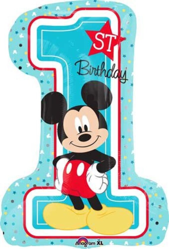 Happy Birthday Mickey Mouse 1st Balloon Bouquet