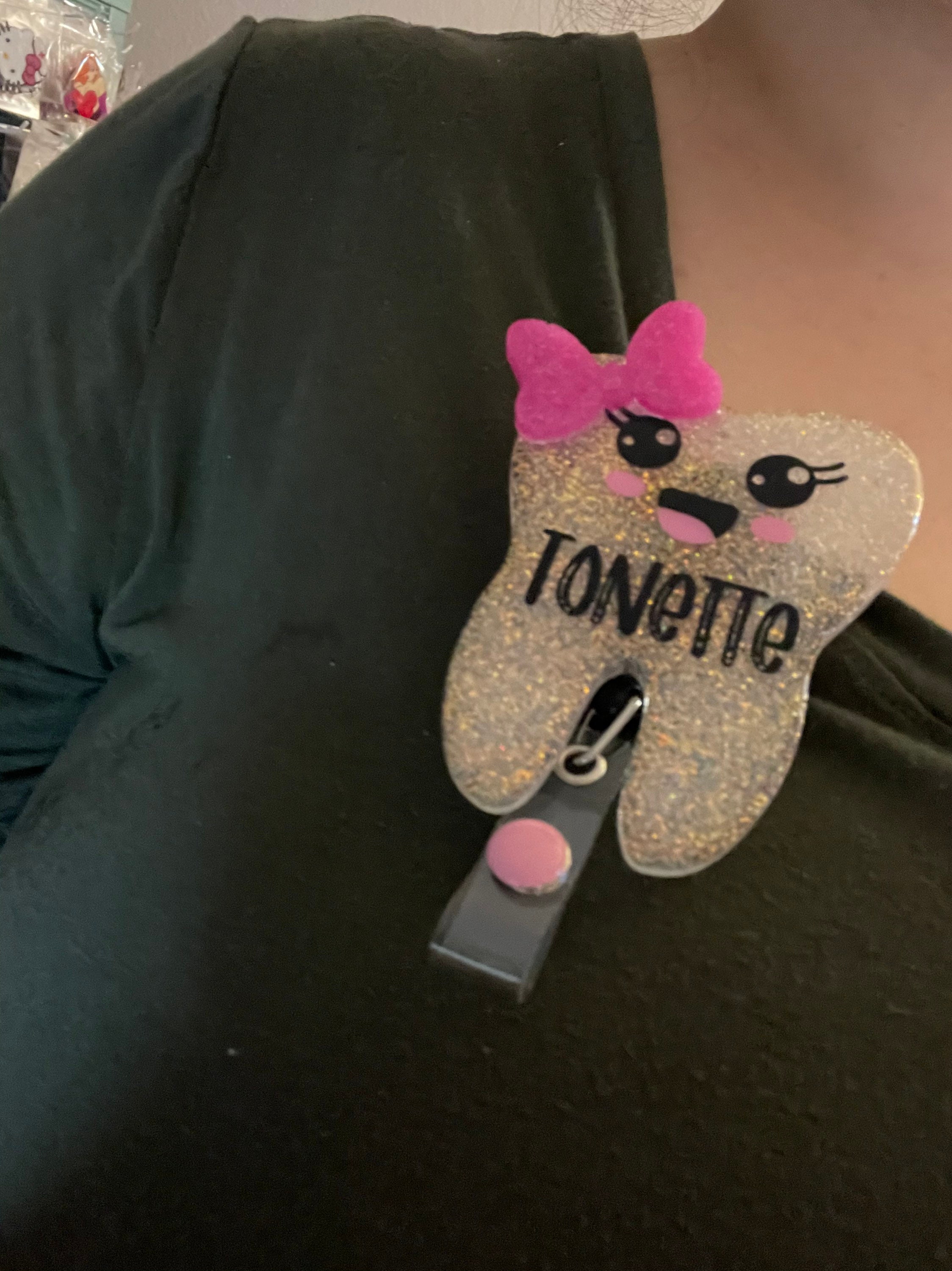 Dentist name tag dental office badge reel Acrylic Etsy