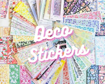 100+ Deco Sticker Sheets Mystery Pack (deco stickers,korean deco stickers,variety stickers,deco toploader,deco sticker sheets)