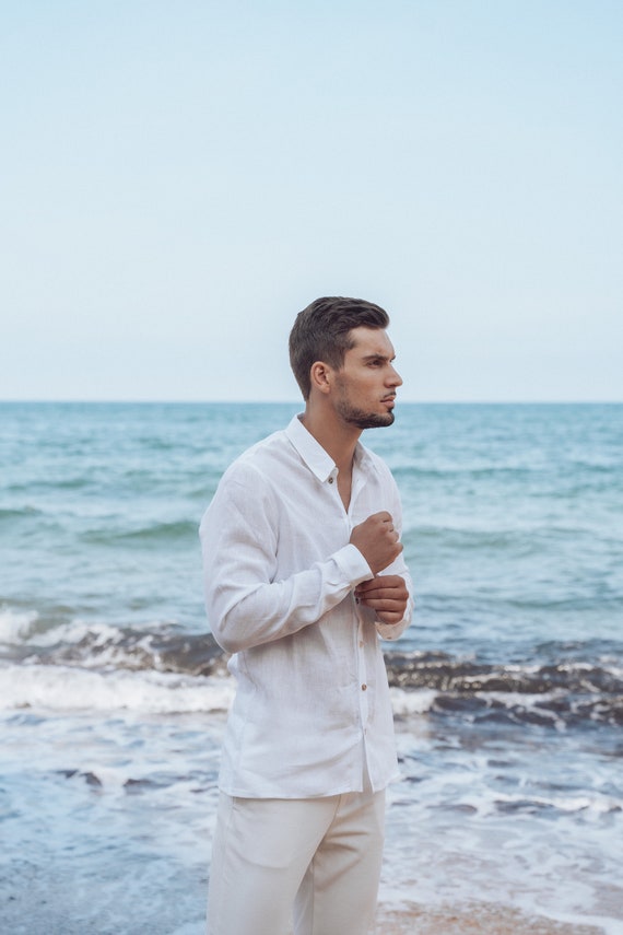 men's beach dress shirts Amazon.com: DEMEANOR White Linen Shirts for Men Short Sleeve Button Down Shirts Summer Beach Casual Linen Button Up Shirts Vacation : Clothing, Shoes & Jewelry