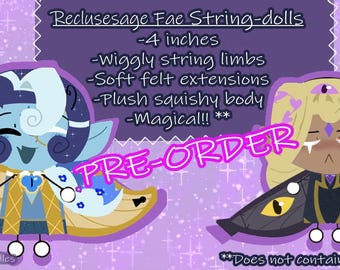 Sage and Recluse Fae Plushie Keychains (PRE-ORDER)