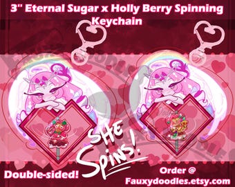 Eternal Sugar X Holly Berry Spinning Acrylic Keychain