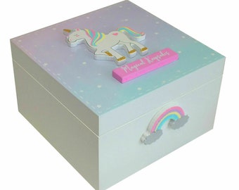 children's unicorn jewelry box