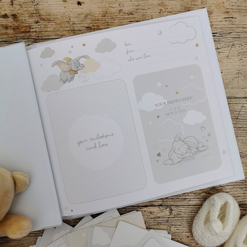 Dumbo Disney photo Album Milestone Card scrapbook Newborn Gift Etsy