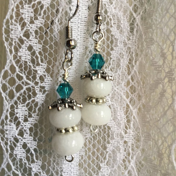 Winter themed Quartz Earrings