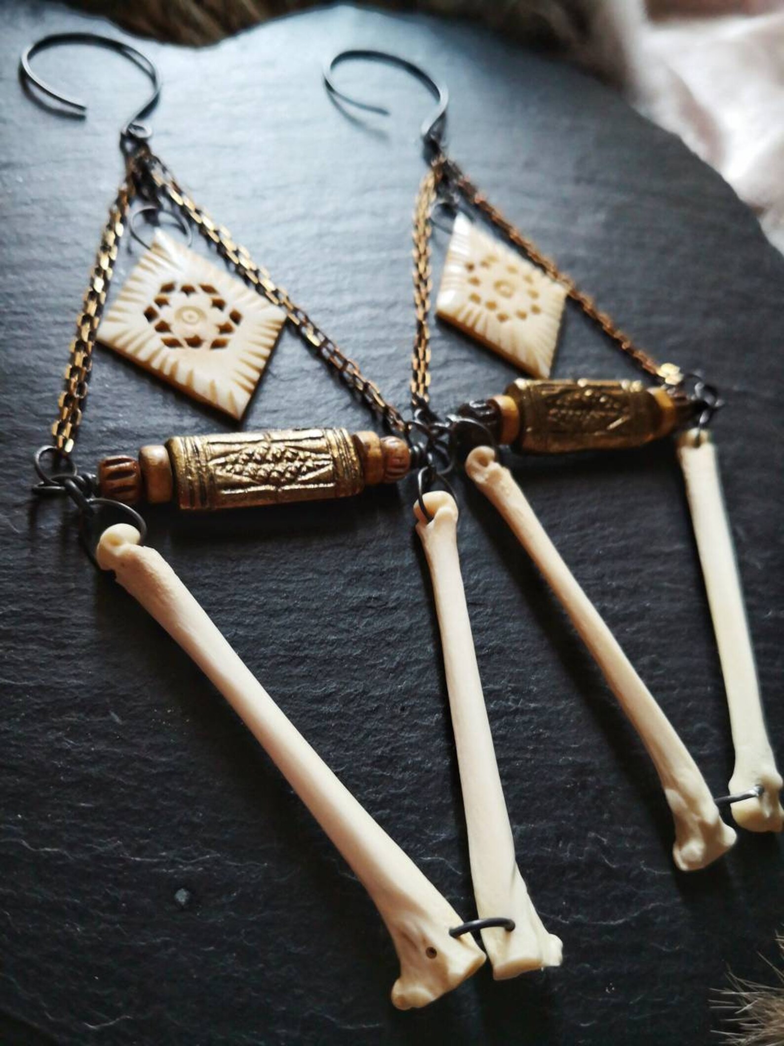 Bone Ear Hangers Bone Ear Hangers Stretched Ears and Etsy