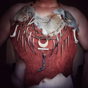 Viking Shieldmaiden Chest Piece – Warrior Queen Armor, LARP Costume, Pagan Ritual, Wasteland Cosplay