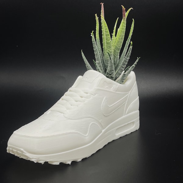 Nike Air Max Shoe Planter Pot for Succulents and Flowers 3D Printed, Personalized gift for birthdays and holidays, fun flower pot vase