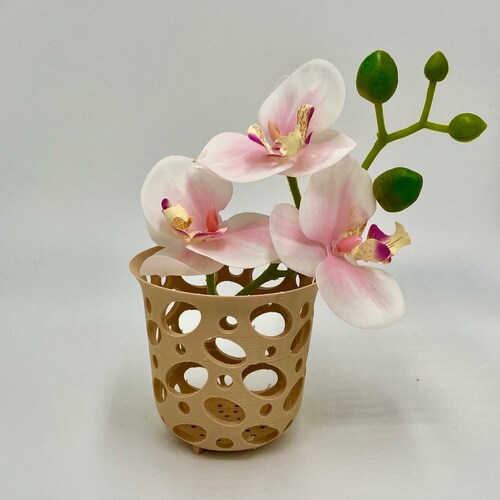 Unique Orchid Pot Planter For Orchids and Flowers 3D Printed, Geometric, Abstract, unique, Gift, holiday, Cute, Birthday, Plants
