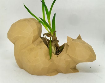 Squirrel Planter Unique Cute Gift, Succulent, holiday, Wife, Animal, Mini, Woodland, Hipster, Plants, Houseplants