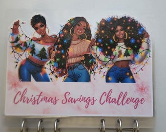 Christmas Savings Challenge Binder Dark Skin