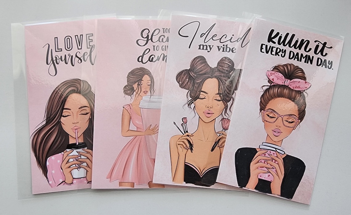 Pretty Girl Cash Envelopes Brunette - Etsy