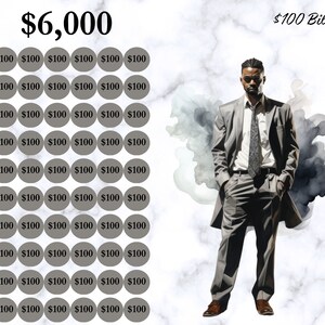 Peut inclure: Un graphique montrant 6 000 &euro; en billets de 100 &euro;. Il y a 60 cercles, chacun avec le texte "100 &euro;" &agrave; l'int&eacute;rieur. Les cercles sont dispos&eacute;s en 10 rang&eacute;es de 6 cercles chacune. Le texte "Billets de 100 &euro;" est dans le coin sup&eacute;rieur droit de l'image.