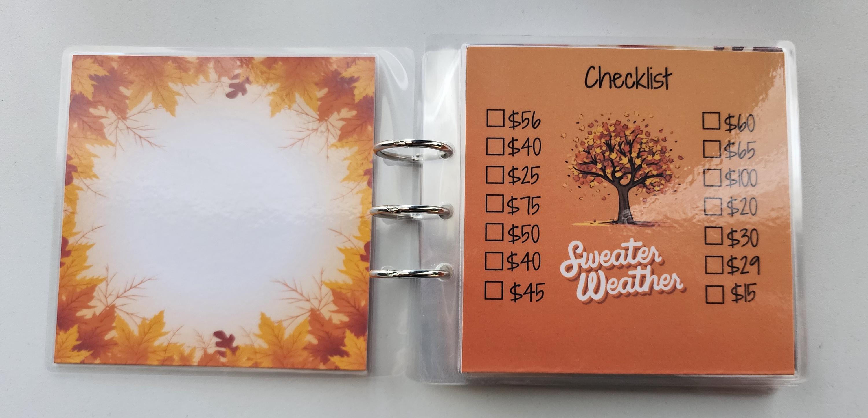 Fall Scratch Off Fall Savings Scratch off Challenge Mini Book Blonde - Etsy