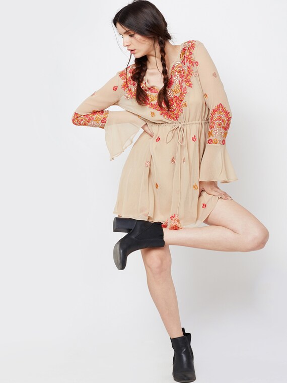 bell sleeve tunic dress