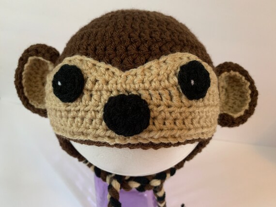 crochet monkey hat