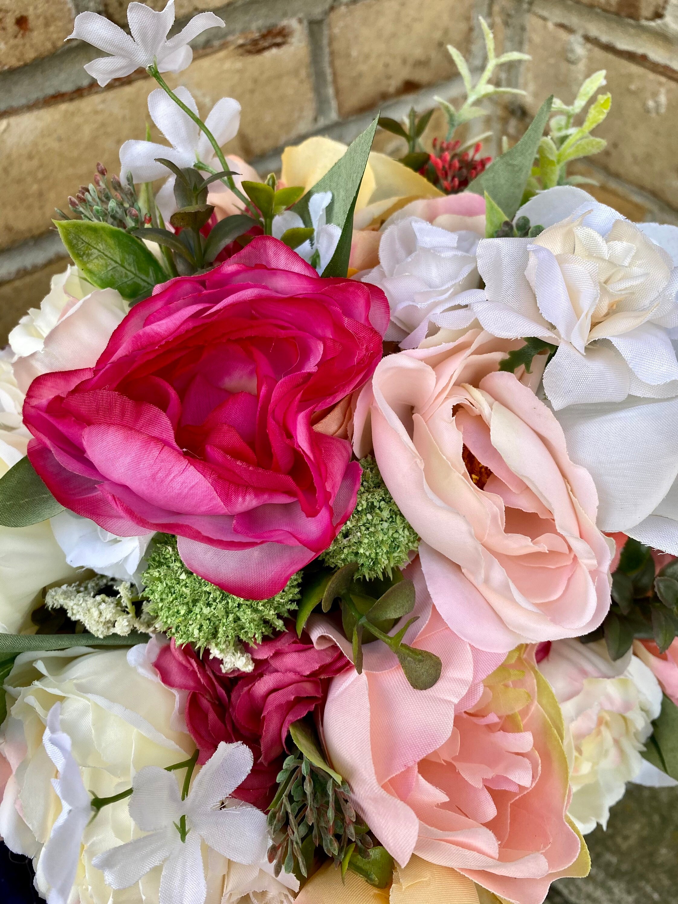 Spring Wedding Flower Set Bride Bridesmaid Bouquets Groom Etsy