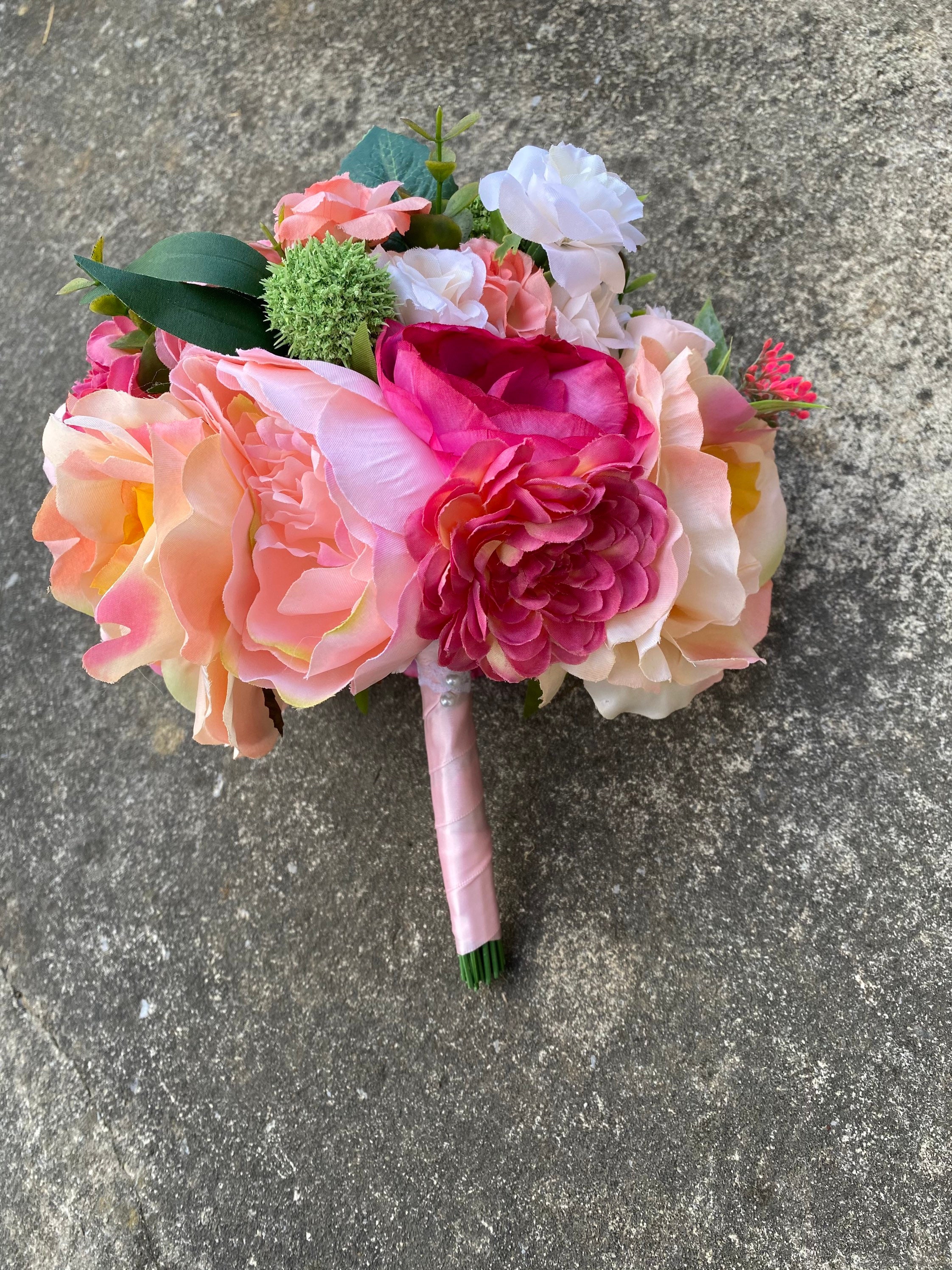 Spring Wedding Flower Set Bride Bridesmaid Bouquets Groom Etsy