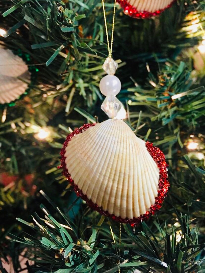 Seashell christmas ornaments deals